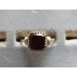Hessonite garnet "Rahu" Silver Vedic horoscope ring