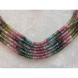 Faceted Tourmaline strands 3.5-4 mm