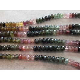 Faceted tourmoline strands