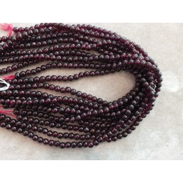 5.5-6 mm garnet strands, plain round almost 15 in long