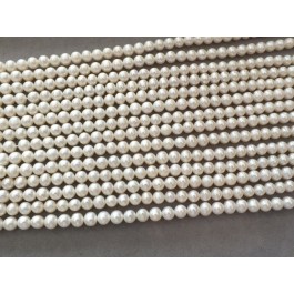 side drilled, potato shape fresh water pearls, 6-6.5 mm