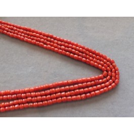 Real barrel shape coral strands, 4-4.5 mm