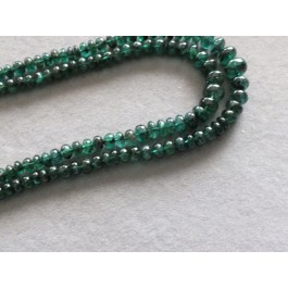 2-std Green Emerald necklace, gold filled clasp