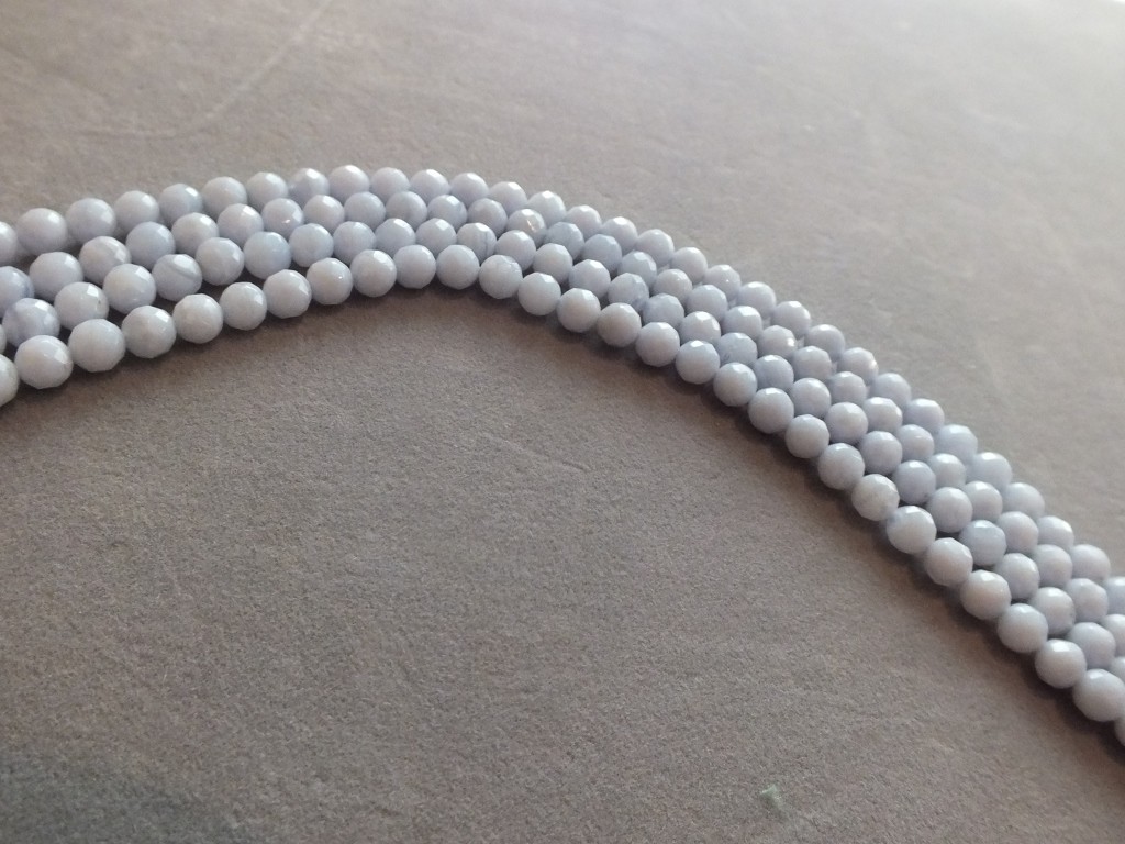 Blue Lace Faceted Beads Strands