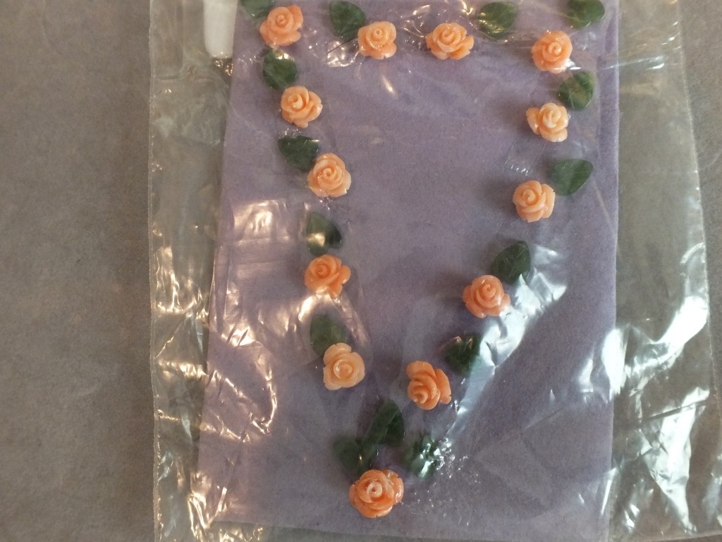 Pacific pink corals and jade leaves loose