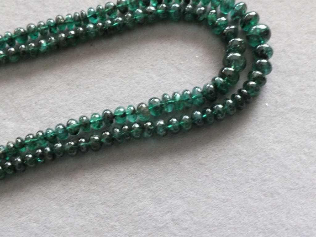 2-std Green Emerald necklace, gold filled clasp