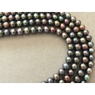 treated grey fresh water pearls, 8 mm