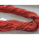  3 mm dyed red coral strands