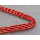 Real barrel shape coral strands, 4-4.5 mm