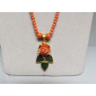 Coral /Jade gold Necklace 