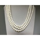 Cultured pearl strands (Chinese Akoya), 6-6.5 mm